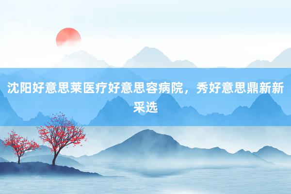 沈阳好意思莱医疗好意思容病院，秀好意思鼎新新采选
